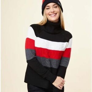 Krimson Klover Joni Striped Turtleneck Sweater | Medium